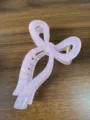 Elegante pinza para el cabello con lazo de mariposa rosa claro con un acabado brillante para. - Rosa Sakura