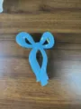 Pinza de pelo azul claro con forma de lazo y acabado brillante para peinado mujer - Azul Lago de Hielo