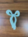 Pinza de pelo con lazo 3D azul claro elegante pinza de tiburón de resina para moño - Verde menta