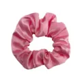 Μονόχρωμο ροζ σατέν λαστιχάκι μαλλιών scrunchie με γυαλιστερή υφή για αλογοουρά - Έντονο Ροζ (78)