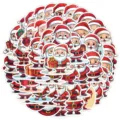Cute Christmas Santa waterproof stickers pack for water bottle decoration and crafts. - Santa Claus