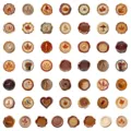 Nordic style vintage wax seal stickers waterproof decorative stickers for laptop and water cup - 50 Pieces/Pack / Colorful