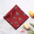 Pañuelo de bolsillo de poliéster de lujo para hombre con estampado de jinete de caballos rojo - Color 006