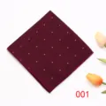 Burgundy pocket square with orange dots formal business suit handkerchief mens accessories - 001