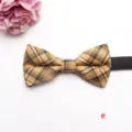 Classic plaid bow tie for men and women, stylish tartan neckwear with adjustable strap. - Poly-Cotton Bow Ties-e