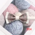 Pajarita de seda texturizada de doble capa para hombre, elegante accesorio de traje de boda. - Color 004