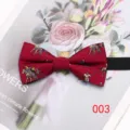 Classico papillon rosso da uomo con stampa di cavallo e fantino per abito formale - Colore 003