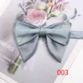 Elegant grey double-layer horn bow tie for men, stylish retro striped design for formal wear. - Color 003