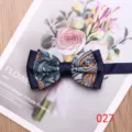 Men paisley print bow tie two-piece wedding groom formal neckwear stylish accessory - 027