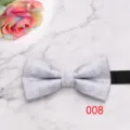 Men's formal business floral bow tie, elegant wedding suit accessory with classic textured design. - Light Gray