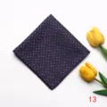 Elegant men's dark purple paisley pocket square jacquard formal suit handkerchief accessory. - Style 13