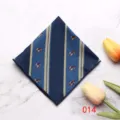 Hombre Clásico Polo Patrón Pañuelo de Bolsillo Poliéster Traje Azul Marino Moda Nuevo - Color 014