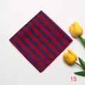 Fashionable jacquard pocket square striped handkerchief for banquet formal suit chest towel - Style 15