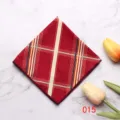 Pañuelo de bolsillo para hombre poliéster rojo rayas geométricas esmoquin detalle - Color 015