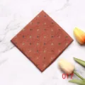 Heren vintage geprint pochet, formele zakdoek gedetailleerd aanzicht, elegante accessoire. - 017