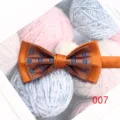 Farfallino uomo arancione a doppio strato fantasia matrimonio sposo abito elegante - Colore 007