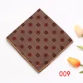 Men formal suit pocket square vintage geometric pattern silk handkerchief suit accessory - Color 009