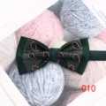 Farfallina in seta verde scuro da uomo matrimonio sposo classico motivo paisley abito - Colore 010