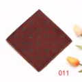 Mens red geometric pattern pocket square, elegant fabric suit handkerchief for business and weddings. - 011