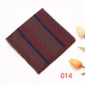 Detail view of striped men suit pocket square handkerchief formal business accessory. - Color 014