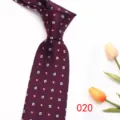 Classic burgundy men's tie featuring elegant geometric diamond patterns for business formal and wedding events. - Color 020