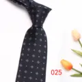 Classic men's business silk jacquard tie featuring elegant floral pattern for formal wear. - Color 025