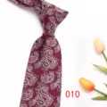 Bourgogne paisley γραβάτα για άνδρες γάμος επιχειρήσεις επίσημη ένδυση κομψό σχέδιο - Χρώμα 010