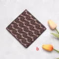 Pochette de costume homme formelle marron a motif mouchoir accessoire de costume - Pochettes en satin - B