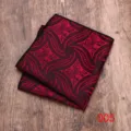 Herren Einstecktuch rot schwarz Paisleymuster Anzug Handtuch Detailansicht Mode Stiel - Farbe 005