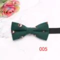 Noeud papillon en laine verte pour homme, motif élégant mariage marié accessoires formels. - Couleur 005