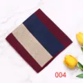 Vista dettagliata del fazzoletto da taschino a righe, accessorio elegante per abito. - Colore 004