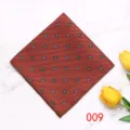 Braunes geometrisches Punkt Einstecktuch fuer Herren Geschaeftsanzug formelles Tuch - Farbe 009
