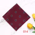 Burgundrotes Herren Einstecktuch formelles Anzugtuch mit geometrischem Muster für Feste - Farbe 014