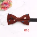 Noeud papillon marron à motif de feuilles, accessoire de mariage élégant pour homme et marié. - Couleur 016