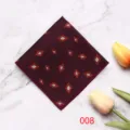 Heren vintage geometrisch bedrukte pochet zakdoek voor pak en stijlvol trouwfeest - 008