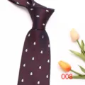 Cravatta da uomo retro con motivo 8cm jacquard poliestere larghezza classica accessorio - Colore 008