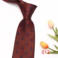 Cravatta uomo fantasia animale retro 8cm stile vintage cravatta affari quotidiana - 012