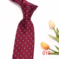 Cravatta uomo vintage bordeaux motivo ape poliestere 8cm classica affari matrimonio - Colore 019