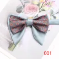 Pajarita retro de doble capa para hombre traje formal de boda accesorio de cuello - 001