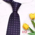 Purple geometric silk tie mens business formal wedding necktie retro stylish design accessory. - 012
