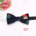 Nœud papillon imprimé perroquet bleu marine mode homme avec sangle réglable mariage fête. - 027