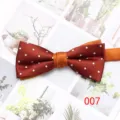 Classico papillon arancione a pois da uomo, elegante tessuto in raso ideale per matrimoni. - Colore 007
