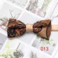 Elegante cravatta a farfalla paisley da uomo con design a doppio strato, perfetta per matrimoni ed abiti. - Colore 013