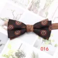 Farfallina marrone da uomo con stampa floreale vintage cravatta per abito da sposa - Colore 016