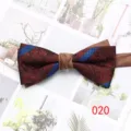 Elegante papillon uomo con fantasia cachemire e banda blu per abito da sposa dettaglio - Colore 020