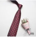 Men's vintage patterned business necktie, classic retro formal dress 8cm tie for daily work. - Color 009