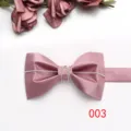 Farfallino rosa antico da uomo con decorazione di catena argentata per festa nuziale 1pz - Rosa chiaro