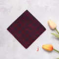 Formal mens suit pocket square dark red floral pattern wedding business handkerchief accessory - Satin Pocket Squares - J