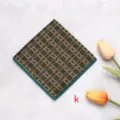 Silk pocket square for men, dark green vintage floral suit handkerchief for wedding. - Satin Pocket Squares - K