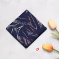 Men's formal business suit pocket square handkerchief with abstract gold lines pattern. - Satin Pocket Squares - P